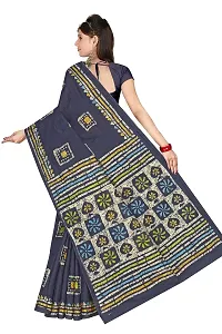 TAMAIRA FASHION Women's Plain Cotton Saree (AB2_Grey)-thumb3