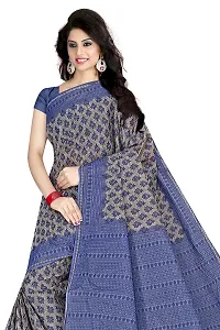 TAMAIRA FASHION Plain Weave Women's Pure Cotton Saree Without Blouse Piece (2340_Grey  Blue)-thumb4