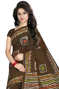 TAMAIRA FASHION Women's Plain Weave Pure Cotton Saree Without Blouse Piece (AB12_Coffee)-thumb4