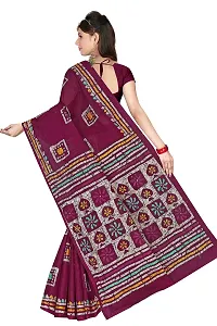 TAMAIRA FASHION Women's Plain Weave Pure Cotton Saree Without Blouse Piece (AB12_Magenta)-thumb3