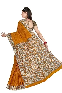 TAMAIRA FASHION Women's Plain Weave Pure Cotton Saree Without Blouse Piece(AB16_Mustard)-thumb1