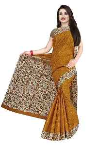 TAMAIRA FASHION Women's Plain Weave Pure Cotton Saree Without Blouse Piece(AB16_Mustard)-thumb3