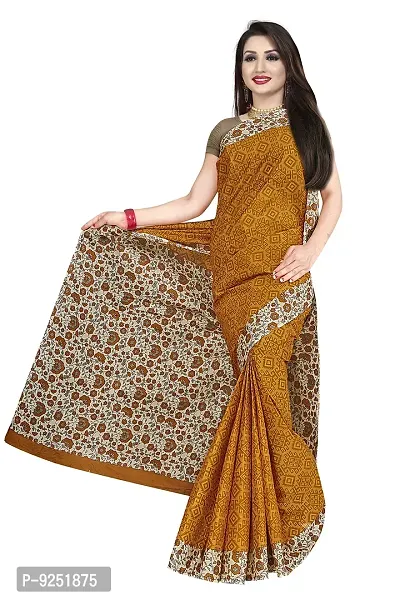 TAMAIRA FASHION Women's Plain Weave Pure Cotton Saree Without Blouse Piece(AB16_Mustard)-thumb4