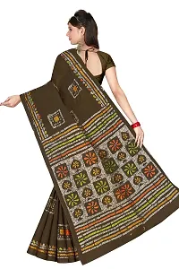 TAMAIRA FASHION Women's Plain Weave Pure Cotton Saree Without Blouse Piece (AB12_Coffee)-thumb3