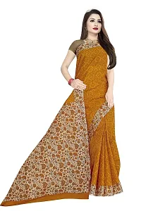 TAMAIRA FASHION Women's Plain Weave Pure Cotton Saree Without Blouse Piece(AB16_Mustard)-thumb2