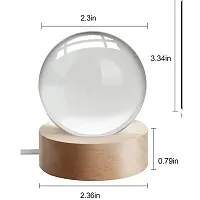 Crystal Ball 3D Artwork with LED Stand Base Bedside Light Home, Bedroom Decor Kids Gift 60mm(Multidesign)-thumb4