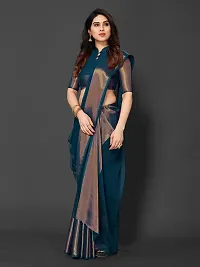 BGMK ENTERPRISE Women's Chiffon Silk Solid-Plain Saree With Unstitched Solid Plain Blouse Piece Ideal For Wedding, Party, Engagement  Festival-thumb1