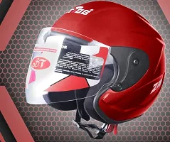 ISI Certified Half Face Helmet for Men   (Dashing Red )-thumb1