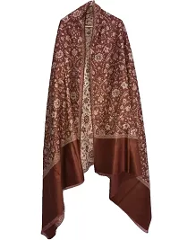 Kkrish Jamawar Shawl Stole For Women (Coffee)-thumb2