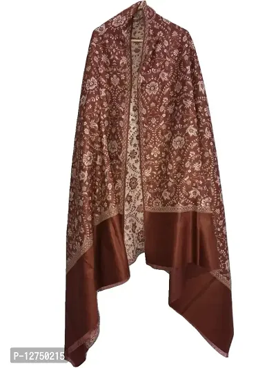 Kkrish Jamawar Shawl Stole For Women (Coffee)-thumb3