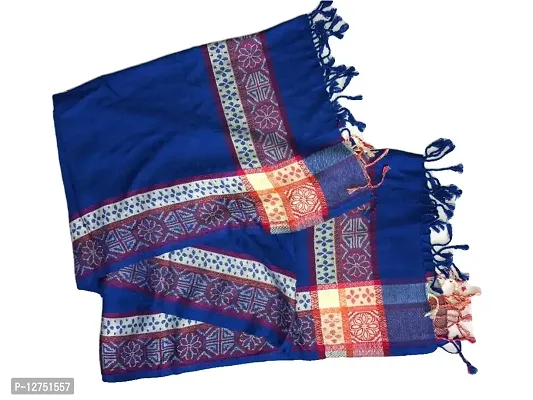 Kkrish Premium Quality, Soft Touch Pure Viscose Stole shawl (Blue)-thumb0