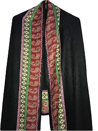Kkrish Premium Quality, Soft Touch Pure Viscose Stole shawl (Black)-thumb1