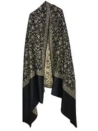 Kkrish Jamawar Shawl Stole For Women (Black)-thumb3