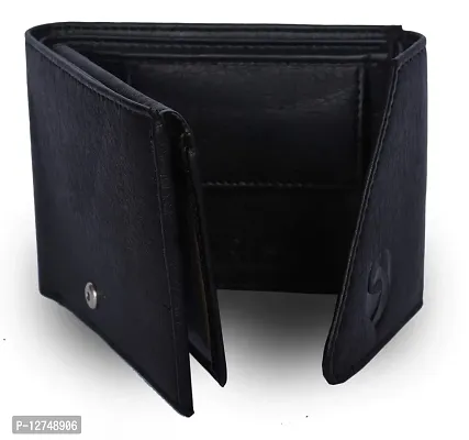 KKRISH Leather Wallet, Stylish Purse for Card Holder and Cash. (Black)-thumb0