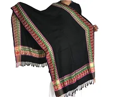 Kkrish Premium Quality, Soft Touch Pure Viscose Stole shawl (Black)-thumb2