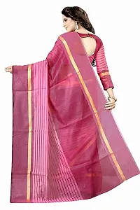 Kkrish Cotton Saree With Blouse Piece, Very light weight and Soft material. (Pink)-thumb1