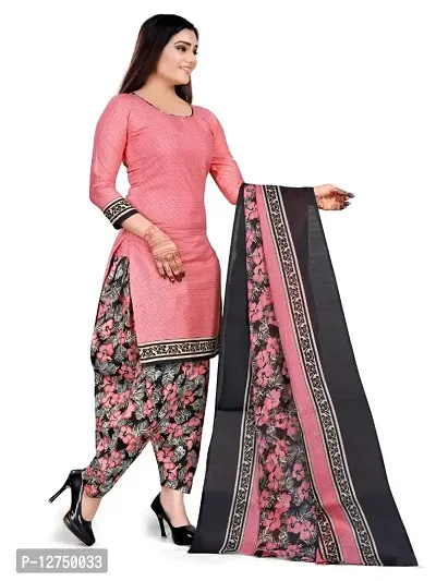 Unstitched Cotton Dress Material Suit with Cotton Dupatta and Cotton Salvar Piece. (3851-POPATI.COTN)-thumb3