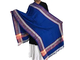 Kkrish Premium Quality, Soft Touch Pure Viscose Stole shawl (Blue)-thumb3