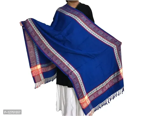 Kkrish Premium Quality, Soft Touch Pure Viscose Stole shawl (Blue)-thumb4