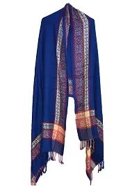 Kkrish Premium Quality, Soft Touch Pure Viscose Stole shawl (Blue)-thumb1