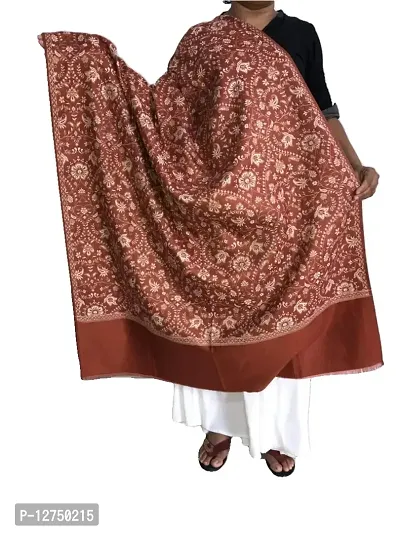 Kkrish Jamawar Shawl Stole For Women (Coffee)-thumb4