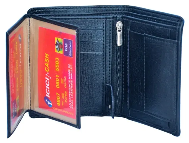 Trendy PU Two Fold Wallet for Men