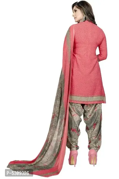 Exclusive Crepe Dress Material with Chiffon Dupatta-thumb4