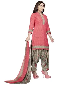 Exclusive Crepe Dress Material with Chiffon Dupatta-thumb2