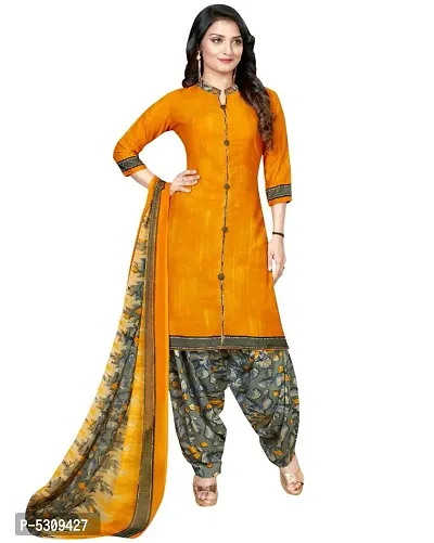 Exclusive Crepe Dress Material with Chiffon Dupatta