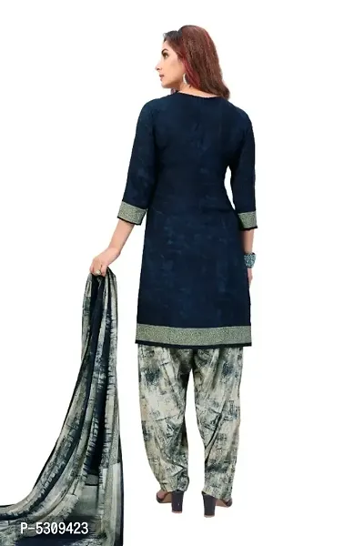 Exclusive Crepe Dress Material with Chiffon Dupatta-thumb2