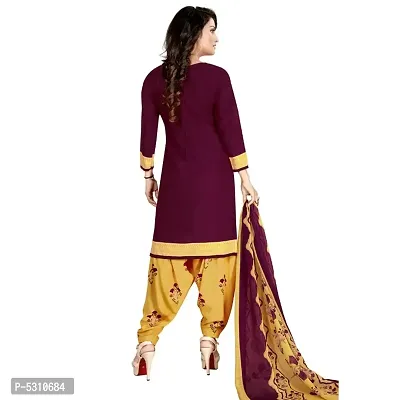 Exclusive Crepe Dress Material with Chiffon Dupatta-thumb2