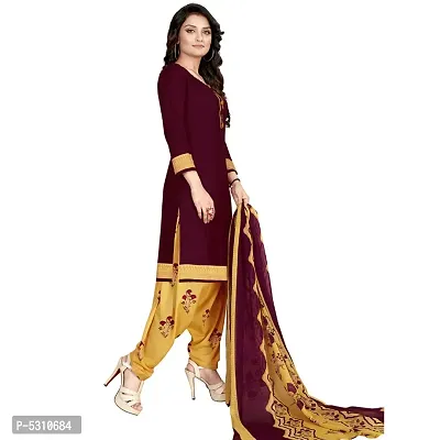 Exclusive Crepe Dress Material with Chiffon Dupatta-thumb4