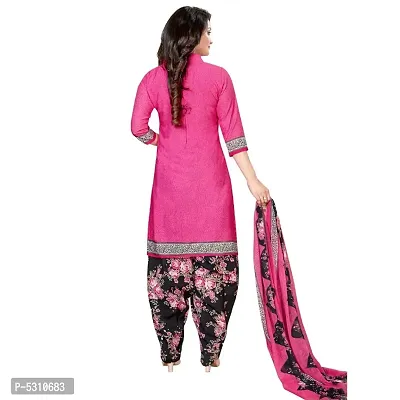 Exclusive Crepe Dress Material with Chiffon Dupatta-thumb3