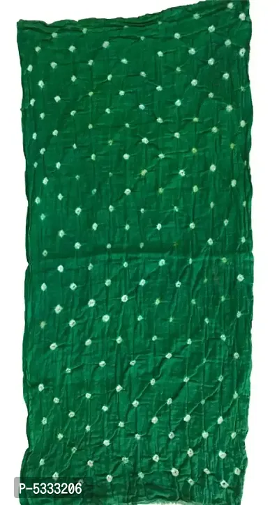 Traditional Hand Crafted Soft Touch Pure Cotton Bandhej (Bandhni) Stole-thumb3