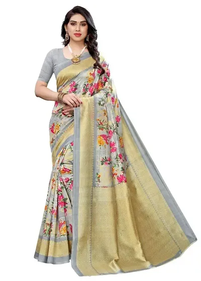 Floral Khadi Silk Blended Saree