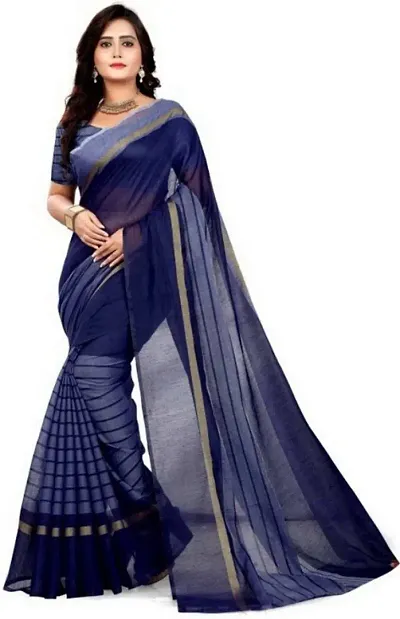 Beautiful Cotton Printed Sarees With Blouse Piece
