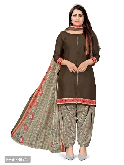 Beautiful Cotton Blend Printed Dress Material with Dupatta