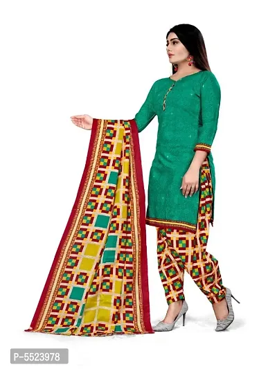 Beautiful Cotton Blend Printed Dress Material with Dupatta-thumb3