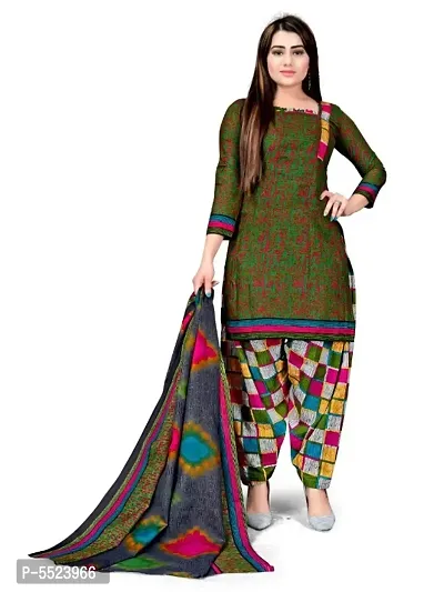 Beautiful Cotton Blend Printed Dress Material with Dupatta-thumb2