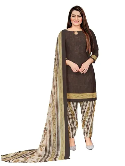 Latest Attractive Crepe Dress Material with Dupatta