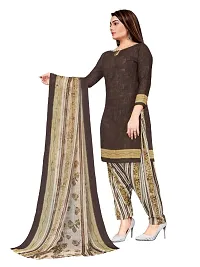 Latest Attractive Crepe Printed Dress Material with Dupatta-thumb3