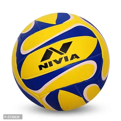 VOLLEYBALL, VB-472, NIVIA Trainer Size-4  (BLUE/YELO-thumb0