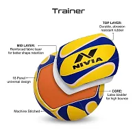 VOLLEYBALL, VB-472, NIVIA Trainer Size-4  (BLUE/YELO-thumb4