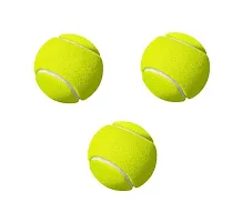 CT-3802 NIVIA Cricket Tennis Ball, Light Weight, Yellow  ( Pack of 3)-thumb2