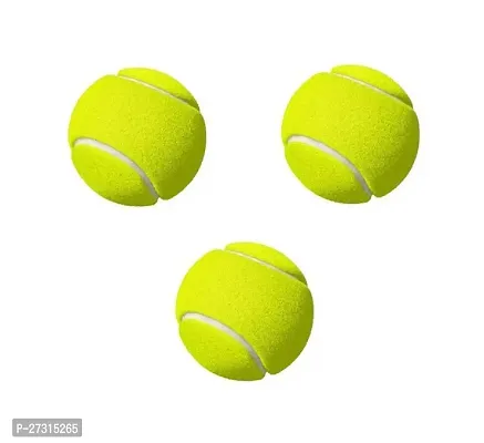 CT-3802 NIVIA Cricket Tennis Ball, Light Weight, Yellow  ( Pack of 3)-thumb3