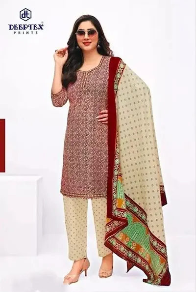 Classic Dress Material with Dupatta for Women