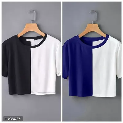 Elegant Knitted Polyester Top For Women Pack Of 2