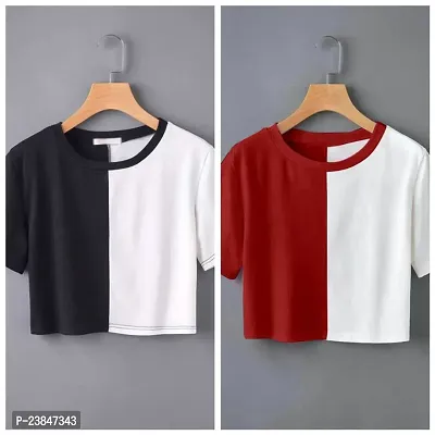 Elegant Knitted Polyester Top For Women Pack Of 2