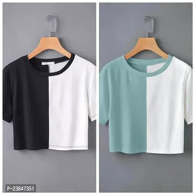 Elegant Knitted Polyester Top For Women Pack Of 2-thumb2