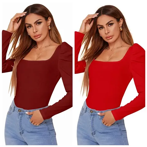 Elegant Knitted Top For Women Pack Of 2